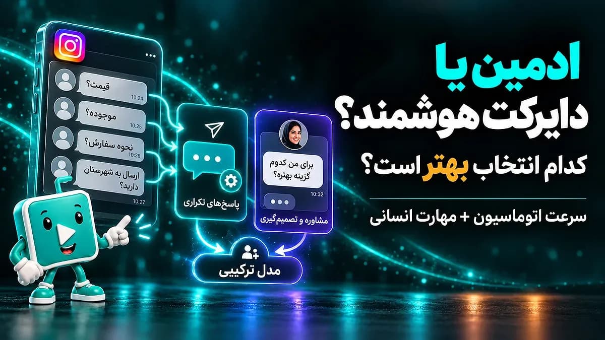 مقایسه دایرکت هوشمند الپیدان و استخدام ادمین اینستاگرام از نظر هزینه، سرعت پاسخگویی و کیفیت ارتباط با مشتری