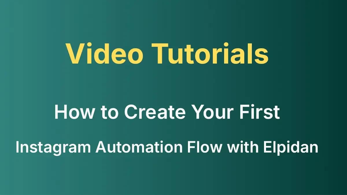 Creating an Instagram automation flow with triggers and message nodes in Elpidan Flow Builder